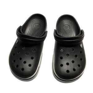 Crocs Unisex Crocband II Black and White Clogs Size 9 Women’s size 7 Men’s